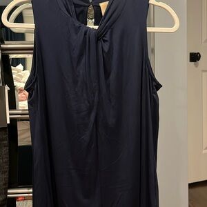 NWT Navy blue sleeveless blouse - size S